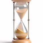 Hourglass on table symbolizing the historical evolution of massage therapy across cultures and centuries