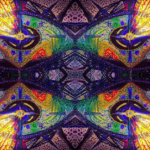 Colorful fractal design symbolizing metaphysical energy, spiritual connection, and vibrational healing in massage therapy