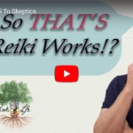 A man in deep thought poses for a Facebook video thumbnail titled “Reiki for Skeptics”—exploring the science, experience, and open-minded approach to Reiki energy healing.