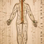 Classic Chinese medicine meridian chart illustrating energy channels used in Tui Na massage and Traditional Chinese Medicine